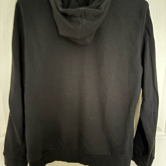 Adidas Black Zip-Up Hoodie with White Accents - Picture 4 of 5